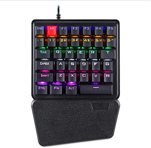 XIUYU K106 con una Sola Mano Teclado mecánico Dios Arma Trono Izquierda Teclado pequeño Juego de teléfono móvil EBA Externa