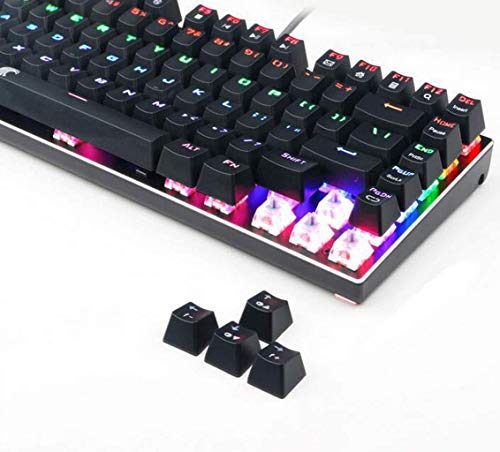 XIUYU Profesionales de Deportes electrónicos Teclado mecánico - retroiluminación LED a Prueba de Agua Teclado de Juego mecánico con Teclas 81 Teclas Anti-Fantasma de diseño Compacto