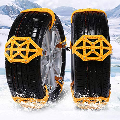 XJ Cadenas de Nieve de la Serie 8, Cadenas para Nieve Universales Cadenas de Nieve para Llantas para Cualquier Ancho de Llantas de 7"-11"(165mm-275mm)，Cadenas Coche Antideslizante