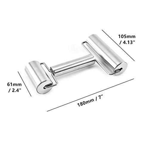 XMYNB Rodillos de amasar Rollo De Rodillo La Masa De Pizza Bastón De Dulce De Azúcar Mango De Acero Cocina De Los Accesorios De Cocina Rodillo De Mecanizado,Vs