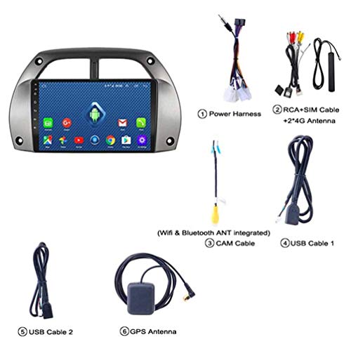 XMZWD Android 8.1 Car Multimedia Radio 9 Pulgadas De Pantalla Táctil, para Toyota Rav4 2001-2006 Soporte Bluetooth/WiFi/Controles del Volante (Contiene Cámara/Calentador De Automóvil)