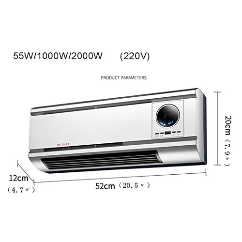 XN Cortina De Aire Eléctrica De 2kW para Calentador/Ventilador De Puerta con Termostato, Pantalla LED, Temporizador Y Control Remoto