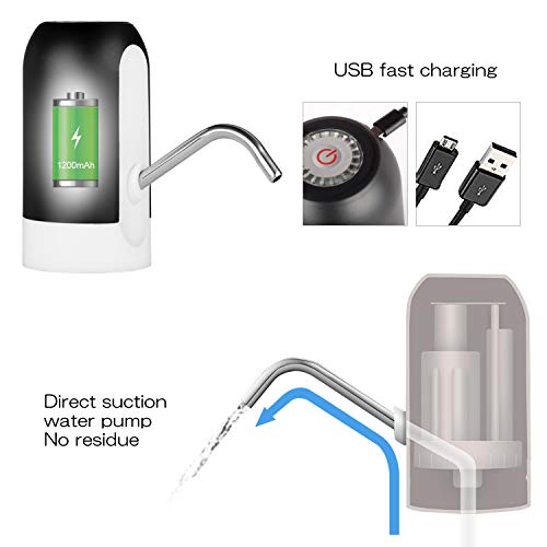 Xpassion Dispensador de Agua Eléctrico, Dispensador de Agua Sistema de Bomba, Dispensador Bomba Agua para garrafas, Dispositivo Universal para Camping, Escuela, Oficina, Hogar