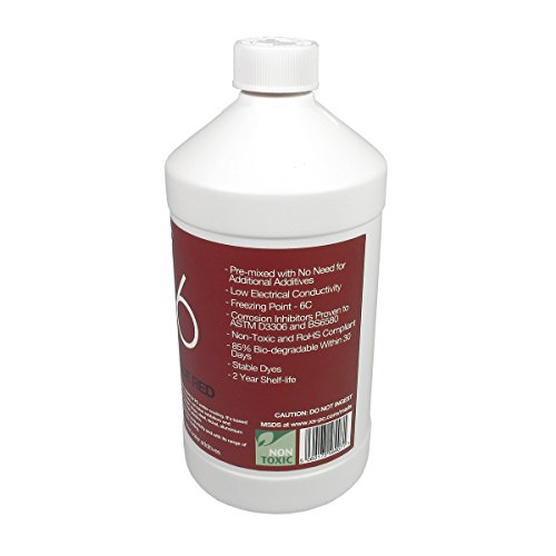 XSPC XS_EC6_OPRED Refrigerante de refrigeración de agua 1000 ml, Opaque Rojo