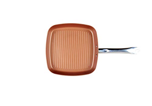 XSQUO Useful Tech Rebajase !! Sartén y Plancha Grill de 28 cm. Apta para inducción. Vital Copper Gourmet Tools