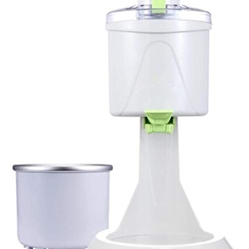 XSY Máquina De Hielo, Completamente Automático Mini Máquina De Batido De Fruta Sana Lácteos Operación De Una Pulsación Simple Libre para Cocina De Bricolaje,Blanco