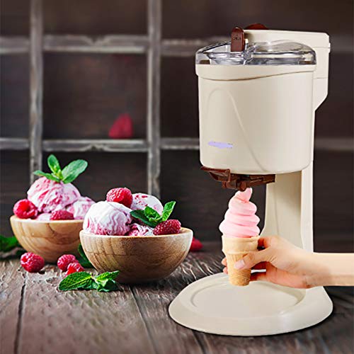 XSY Máquina De Hielo, Completamente Automático Mini Máquina De Batido De Fruta Sana Lácteos Operación De Una Pulsación Simple Libre para Cocina De Bricolaje,Blanco