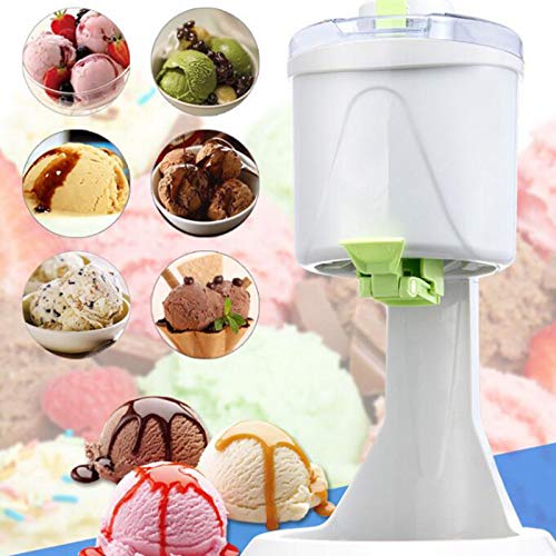 XSY Máquina De Hielo, Completamente Automático Mini Máquina De Batido De Fruta Sana Lácteos Operación De Una Pulsación Simple Libre para Cocina De Bricolaje,Blanco