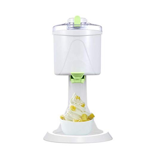 XSY Máquina De Hielo, Completamente Automático Mini Máquina De Batido De Fruta Sana Lácteos Operación De Una Pulsación Simple Libre para Cocina De Bricolaje,Blanco