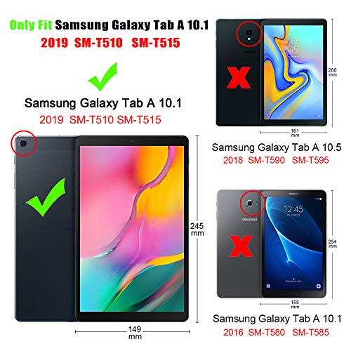 Xuanbeier Funda Carcasa Compatible con Samsung Galaxy Tab A 10.1 Pulgadas SM - T510 T515 2019 Versión Ultra Delgada con Función de Soporte, Don't Touch