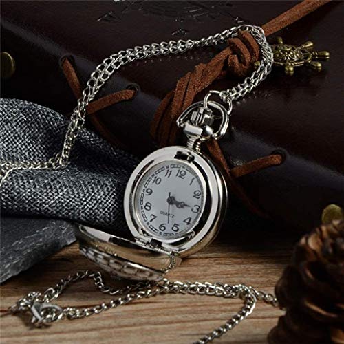 XUHRA Trajes Mini Reloj de Bolsillo Reloj de Bolsillo Retro Unisex de Pulsera de Bolsillo de Estilo Reloj y pequeñas y Ligeras,Dinero,un tamaño