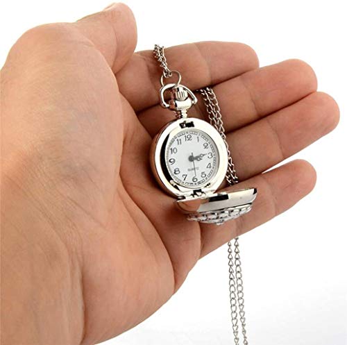 XUHRA Trajes Mini Reloj de Bolsillo Reloj de Bolsillo Retro Unisex de Pulsera de Bolsillo de Estilo Reloj y pequeñas y Ligeras,Dinero,un tamaño