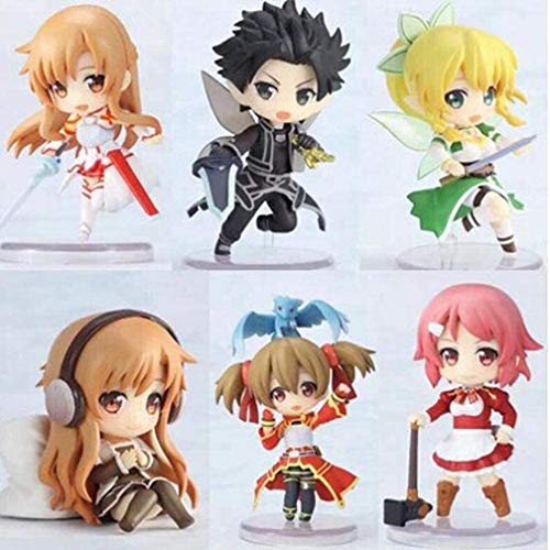 XVPEEN Modelo Sword Art Online Kirito 6 Personajes Figuras Figurita Decoración Animación Personalización Modèle Jouets