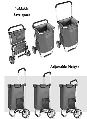 XXHDEE Carrito De La Compra Que Dobla El Carro De La Compra Portable Que Sube Las Escaleras Tranvía del Carro del Carro Carro Pequeño del Aislamiento del Carro Silla apilable