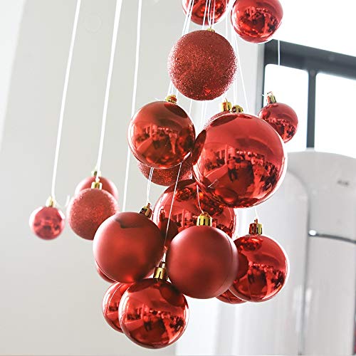 Xyamzhnn Árbol de Navidad Bola Colgante Color al Azar, 24 PCS 6cm galvanoplastia formación de la decoración de Navidad árbol de la Bola Cadena Colgante