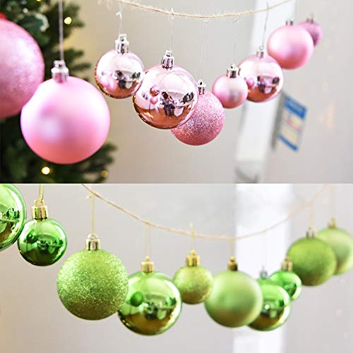 Xyamzhnn Árbol de Navidad Bola Colgante Color al Azar, 24 PCS 6cm galvanoplastia formación de la decoración de Navidad árbol de la Bola Cadena Colgante