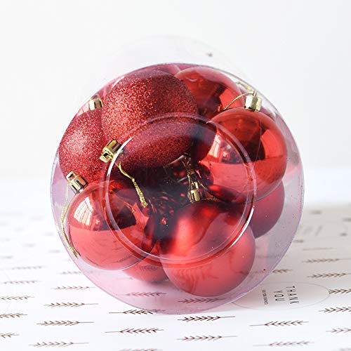 Xyamzhnn Árbol de Navidad Bola Colgante Color al Azar, 24 PCS 6cm galvanoplastia formación de la decoración de Navidad árbol de la Bola Cadena Colgante