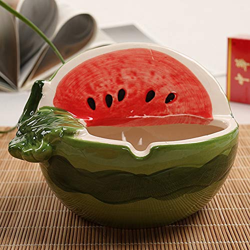 XYHWZY Mini Cenicero En Forma De Fruta De Dibujos Animados FáCil De Limpiar MultifuncióN Personalidad Creativa Moderna Moda ArtesaníAs DecoracióN Adornos De Regalo,Watermelon