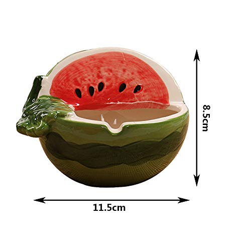 XYHWZY Mini Cenicero En Forma De Fruta De Dibujos Animados FáCil De Limpiar MultifuncióN Personalidad Creativa Moderna Moda ArtesaníAs DecoracióN Adornos De Regalo,Watermelon