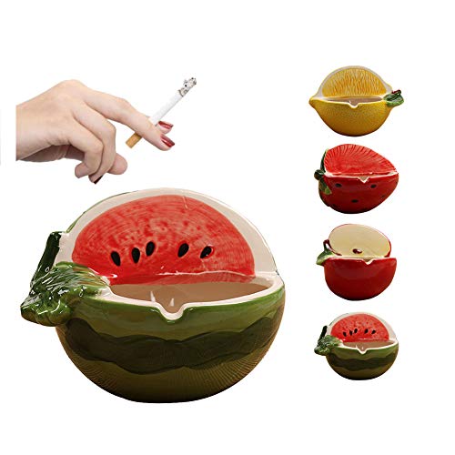 XYHWZY Mini Cenicero En Forma De Fruta De Dibujos Animados FáCil De Limpiar MultifuncióN Personalidad Creativa Moderna Moda ArtesaníAs DecoracióN Adornos De Regalo,Watermelon