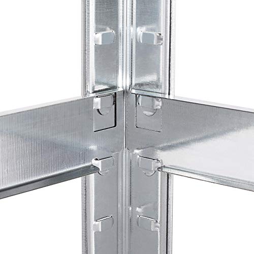 Yaheetech 2 x Estanterías Metálicas de Almacenaje 160 x 80 x 40 cm Estante para Trastero Cocina Almacén Garaje Organizador de Bricolaje Carga de 80 kg por Balda