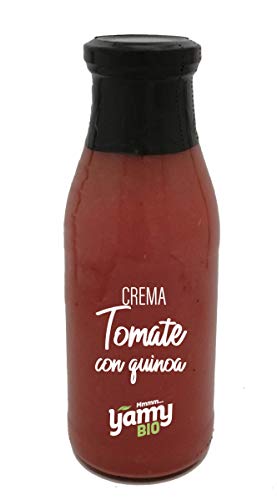 Yamy BIO Crema de Tomate con Quínoa - Pack de 6 Botellas x 490gr - Producto Ecológico elaborado en Navarra
