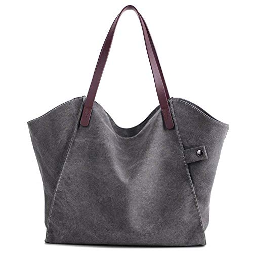 YANGPANGZI Bolso de lona de gran capacidad para mujer bolso de lona casual de una nueva tendencia de moda para mujer bolso de lona casual para mujer