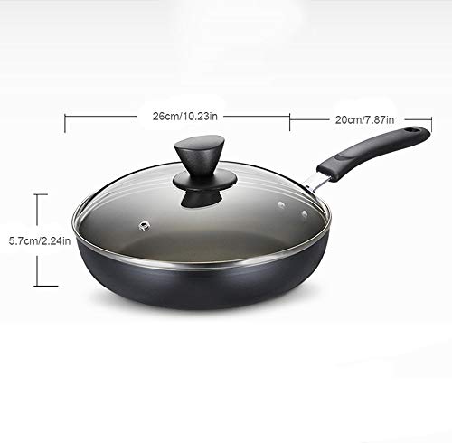 YANHTSO Sartén Antiadherente Sartén Sartén Crepe 26 cm Huevo Frito Olla para Carne Estufa de Gas Olla pequeña Wok