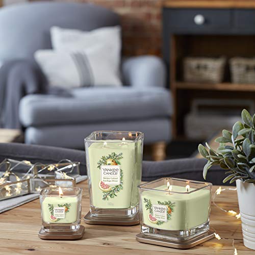 Yankee Candle Colección Elevation, Vela Aromática Grande Cuadrada de 2 Mechas con Tapa de Plataforma, Guirnalda Festiva