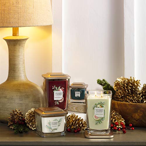 Yankee Candle Colección Elevation, Vela Aromática Grande Cuadrada de 2 Mechas con Tapa de Plataforma, Guirnalda Festiva