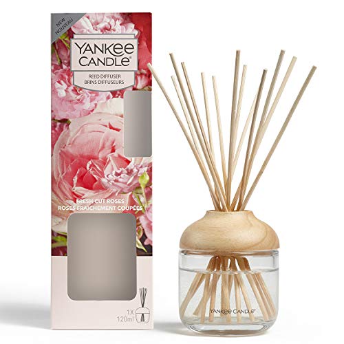 Yankee Candle - Difusor de varillas, Rosas frescas, 120 ml