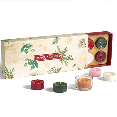 Yankee Candle - Juego de 10 velas aromáticas navideñas y 1 soporte para velas aromáticas de Navidad