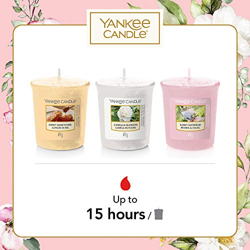 YANKEE CANDLE Set de Regalo, 3 Velas votivas y 1 Soporte