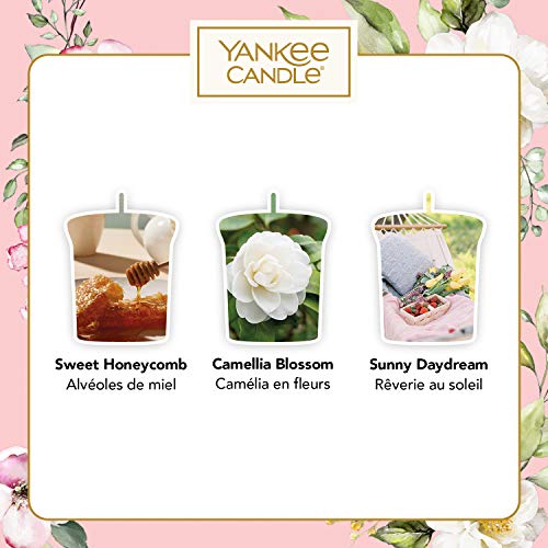 YANKEE CANDLE Set de Regalo, 3 Velas votivas y 1 Soporte