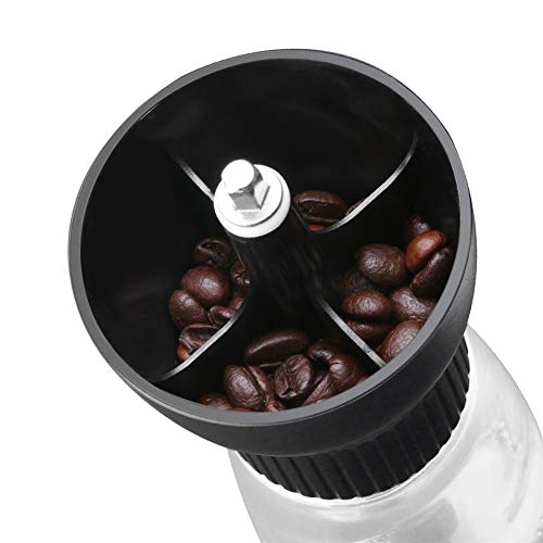 YANODA Molinillo De Café Manual Portátil Molinillo De Pimienta De Hierbas De Especias con Rebabas De Cerámica Cónicas Profesionales Vivienda De Clase (Color : Black)