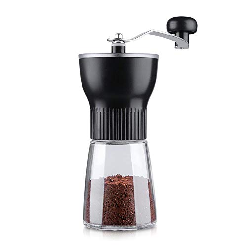 YANODA Molinillo De Café Manual Portátil Molinillo De Pimienta De Hierbas De Especias con Rebabas De Cerámica Cónicas Profesionales Vivienda De Clase (Color : Black)