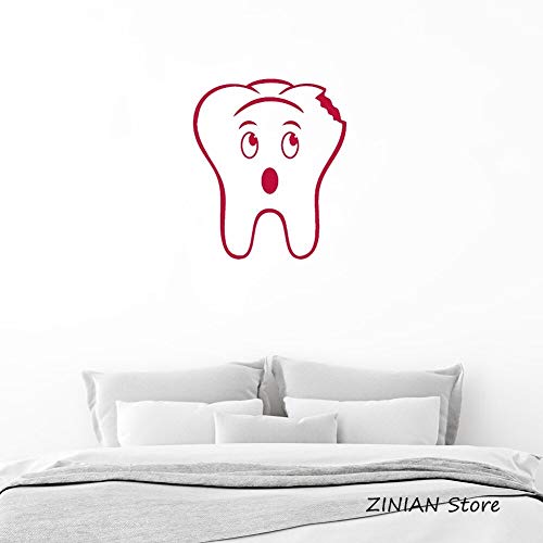 yaonuli Los Dientes Grandes con Apliques de Pared de Vinilo Huecos Son Ideales para el consultorio del Dentista o el baño Pegatinas de Pared Decorativas impermeables75x88cm