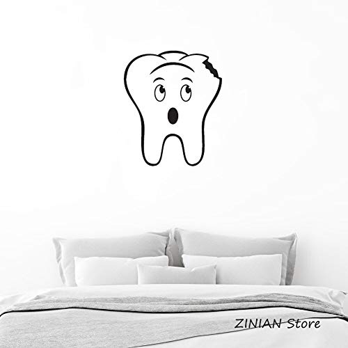 yaonuli Los Dientes Grandes con Apliques de Pared de Vinilo Huecos Son Ideales para el consultorio del Dentista o el baño Pegatinas de Pared Decorativas impermeables75x88cm