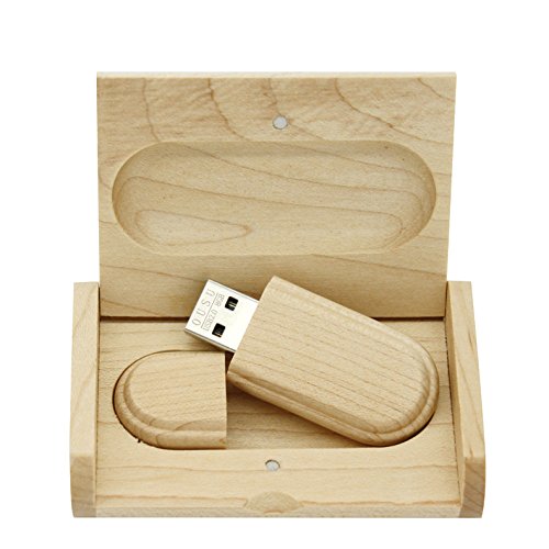 yaxiny 8 GB 3.0 de Arce Madera Unidad flash USB con caja de madera (8.0 GB)