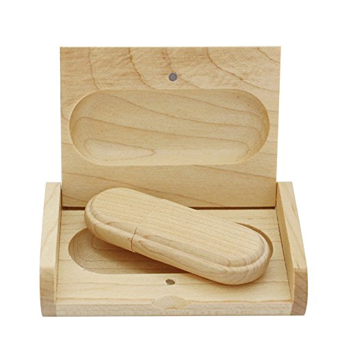 yaxiny 8 GB 3.0 de Arce Madera Unidad flash USB con caja de madera (8.0 GB)