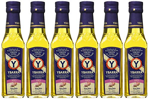 Ybarra Aceite de Oliva Virgen Extra Aromatizado de Ajo - Paquete de 6 x 250 ml - Total: 1500 ml (T13811)