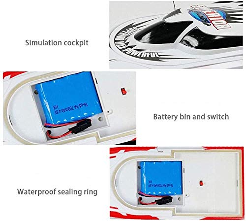 Ycco Mini Barco de juguete 2,4 GHz Submarino Agua Protección Ambiental Pescados del diablo del niño del verano del ABS buques juguete evitar que el agua de entrada Modelo de Simulación Chargeable 4 ca