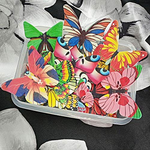 YeahiBaby 120PCS Wafer Paper Butterflies Mariposa Comestible Cake y Primeros de la Magdalena decoración de la Torta Color clasificado