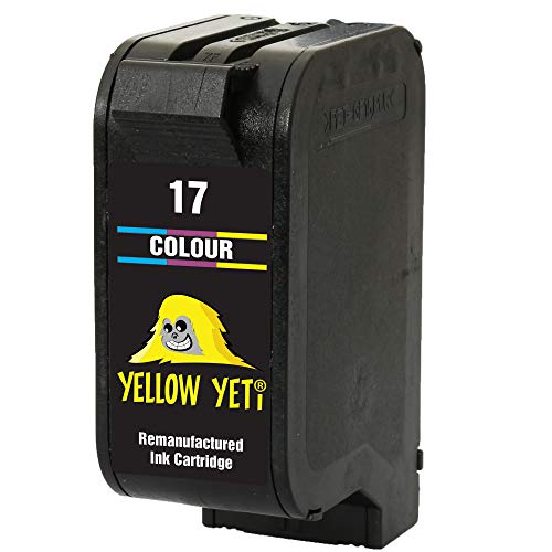 Yellow Yeti Remanufacturados 15 17 Cartuchos de Tinta Negro/Color para HP Deskjet 816c 825c 827 840c 841c 842c 843c 845c 845cvr 848c [3 años de garantía]