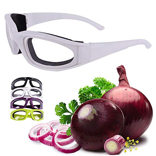 YETE Gafas de Barbacoa Gafas de Cebolla de Cocina sin Lágrimas para Ojos Secos, Antivaho, Anti Arañazos, Diseño para Preparar Alimentos, Cocinar, Esquiar, Andar en Bicicleta (Color Aleatorio)