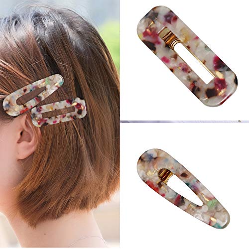 YGSAT 10pcs Unidades de Clips de Pelo Perlas Perlas de Faux Clips Clips de Pelo de Resina Acrílica Pelo Lazos Pinzas de Pelo para Niñas Mujeres Dama Nupcial Boda Día de San Valentín