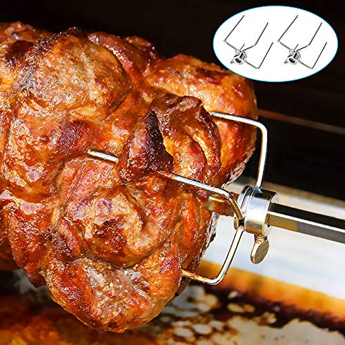 yidenguk 2 Piezas Horquillas para Barbacoa, Horquillas de asador de Acero Inoxidable multifuncionales Horquilla para Barbacoa carbón de Pollo Parrilla Accesorios para Barbacoa