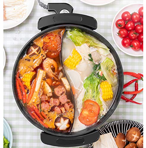 YIDPU Hot Pot, Olla De Pato Mandarín De 6 litros, Olla Eléctrica Antiadherente Multifuncional para El Hogar, Gran Capacidad 30 Cm, Fácil De Limpiar, Utensilios De Cocina Ajustables