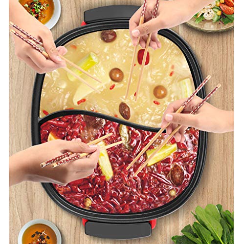 YIDPU Hot Pot, Olla De Pato Mandarín De 7 litros, Olla Eléctrica Antiadherente Multifuncional para El Hogar, Fácil De Limpiar, Utensilios De Cocina Ajustables De Acero Inoxidable