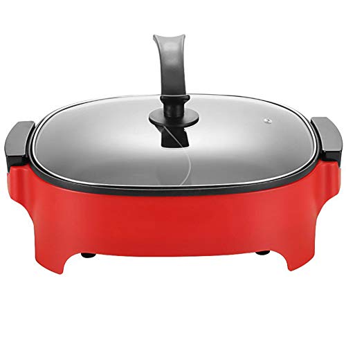 YIDPU Hot Pot, Olla De Pato Mandarín De 7 litros, Olla Eléctrica Antiadherente Multifuncional para El Hogar, Fácil De Limpiar, Utensilios De Cocina Ajustables De Acero Inoxidable